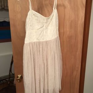 Size 10 Creme chiffon/lace dress